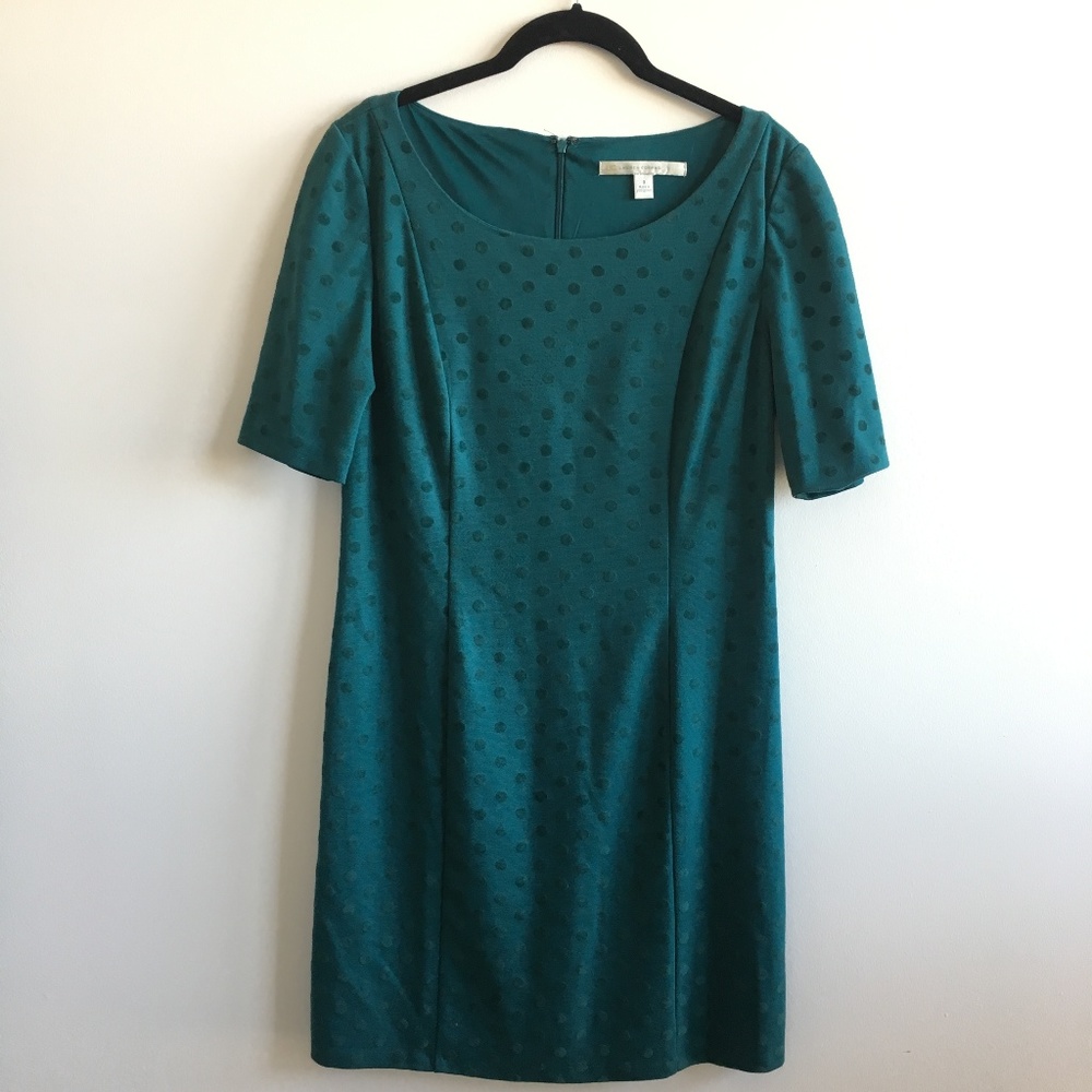 LC Lauren Conrad Teal Polka Dotted Dress